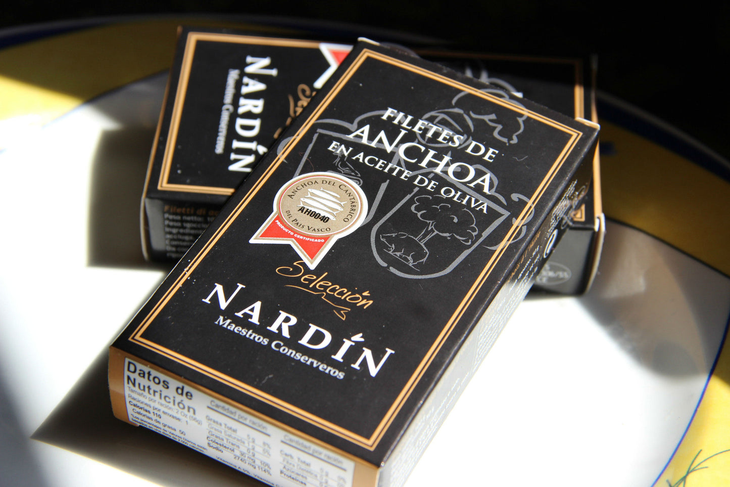 Anchoas Nardín en aceite de oliva. Filetes. Lata pequeña.