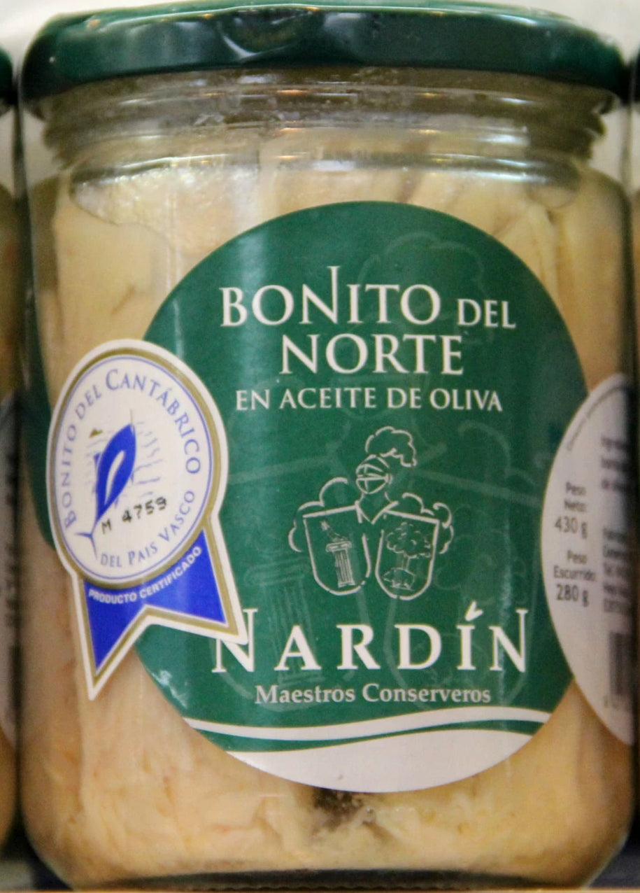 Bonito del Norte Nardín, lomos en bote grande.