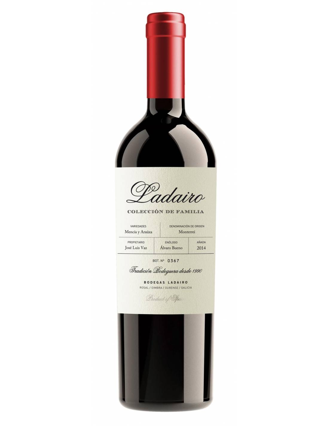 Vino tinto Ladairo Mencía, D.O. Monterrei